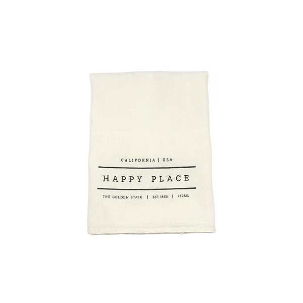 California Happy Place Tea Towel