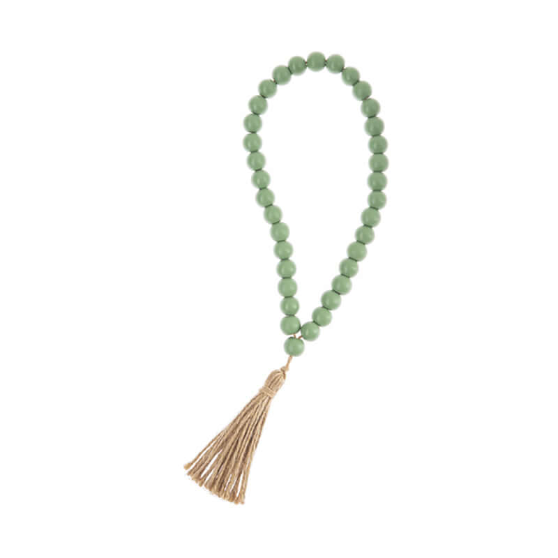 Bead Loop with Tassel - Mint