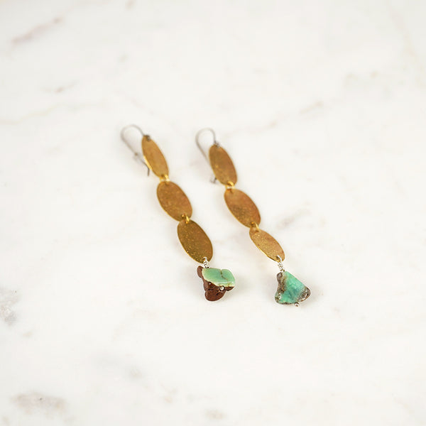 View details for Chrysoprase Three Teardrop Earrings Chrysoprase Three Teardrop Earrings
