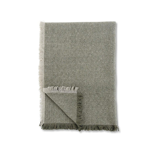 Diamond Pattern Throw with Fringe Border