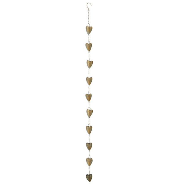 Metal Heart Rain Chain