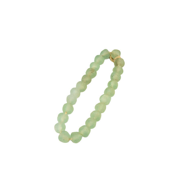 Light Green African Glass Beads - Light Green
