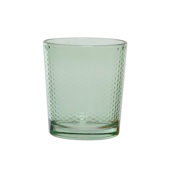 Glass Tea Light Holder - Light Green