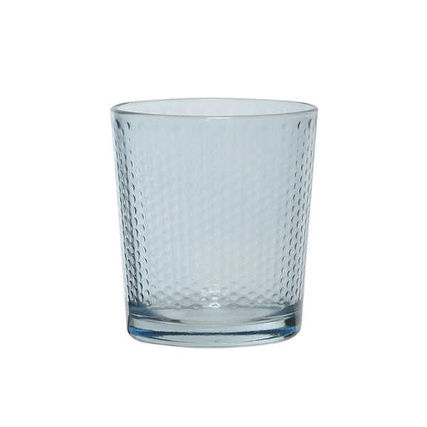 Glass Tea Light Holder - Light Blue