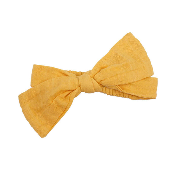Cotton Bow Headband - Honey