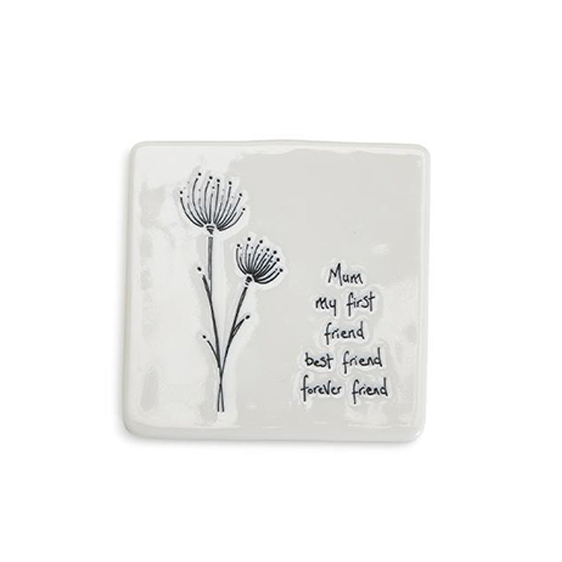Porcelain Candle Holder - Mum my first friend best friend forever friend