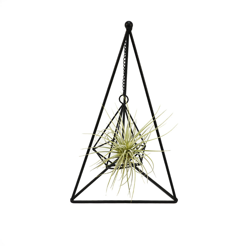 triangle plant hanger Triangle Black Metal Plant Holder