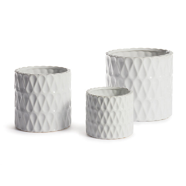  Ceramic Loopy Pot - White