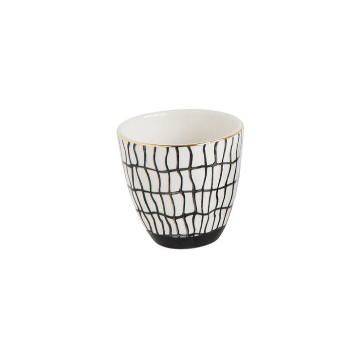  Patterned Stoneware Cup - Teardrops pattern
