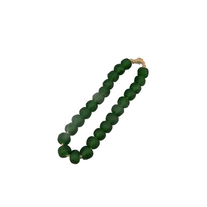African Glass Beads - Dark Green