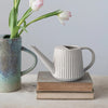  Stoneware Watering Can - White (In environment)