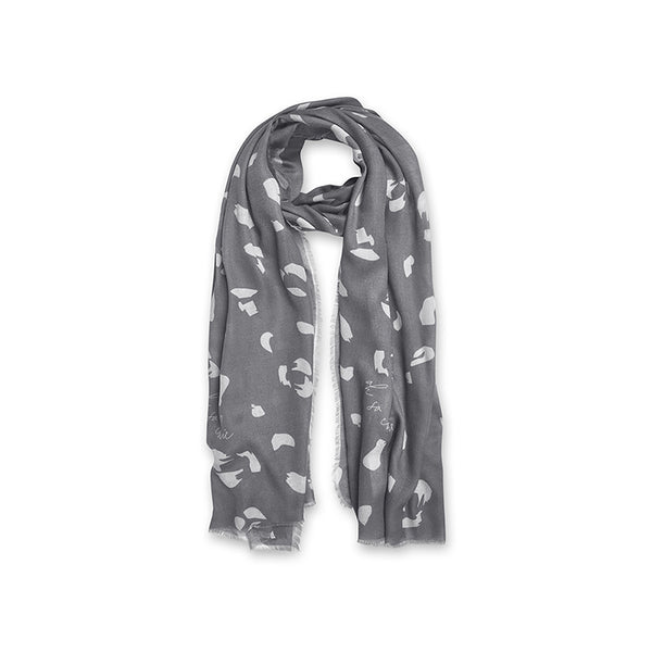 Oh So Chic Scarf - Grey and White
