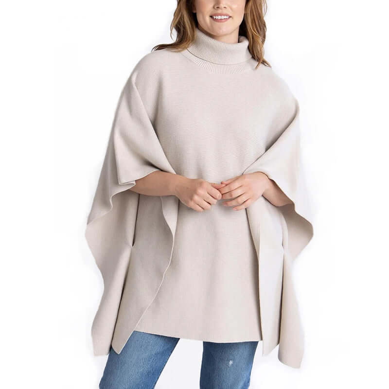 Anywear Knit Poncho - Sand Color