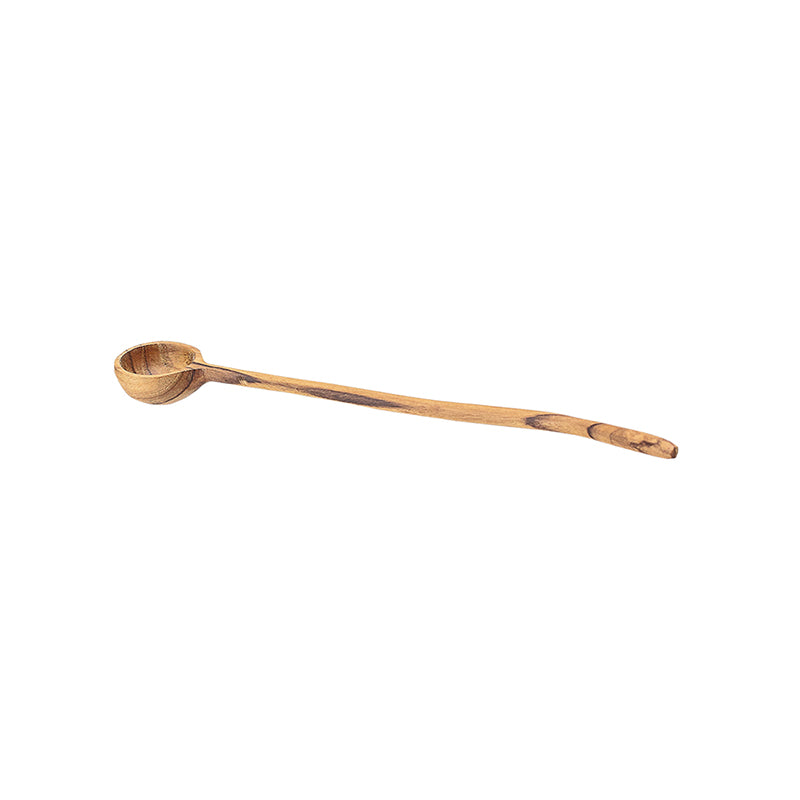  Teak Hand-Carved Condiment Spoon