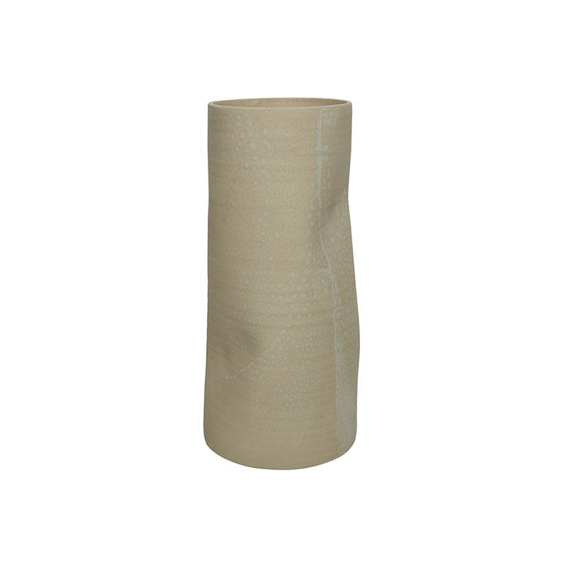 Earthenware Column Vase - 12.2"