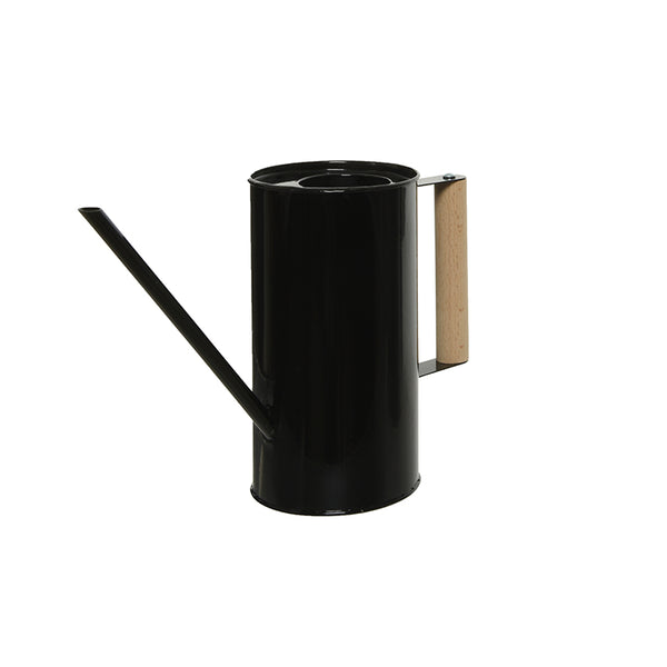 Tall Metal Watering Can - Black