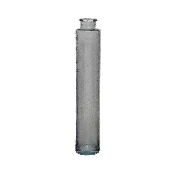 Tall Grey Glass Vase - 12.6"
