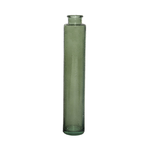  Tall Green Glass Vase - 12.6"