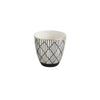  Patterned Stoneware Cup - Diagonal Lines pattern